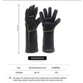 Welding Gloves Heat Resistant Cow Split Leather Bbq Camping Cooking Baking Grill Welder Fireplace Stove Pot Holder Workplace