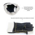 Welding Gloves Heat Resistant Cow Split Leather Bbq Camping Cooking Baking Grill Welder Fireplace Stove Pot Holder Workplace