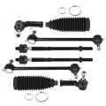 8-piece For 2011-2018 Ford Fiesta Front Inner Outer Tie Rod End Steering Rack Boot Sway Bar Link