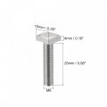 Uxcell Square Head Bolt 2pcs M6x25mm Fully Thread 304 Stainless Steel Grade C Machine Screws