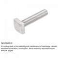 Uxcell Square Head Bolt 2pcs M6x25mm Fully Thread 304 Stainless Steel Grade C Machine Screws