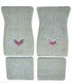 Acc Floor Mats For 1979 10th Anniversary Firebird Trans Am Silver Carpet Featuring Licnesed Bird Logo On Fronts Fits All 