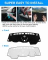 Autorder Dashboard Cover Mat For 2014-2021 Jeep Cherokee Accessories Flannel Dash Sunshade Glare Uv Rays Protector Not Fit