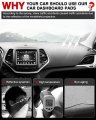 Autorder Dashboard Cover Mat For 2014-2021 Jeep Cherokee Accessories Flannel Dash Sunshade Glare Uv Rays Protector Not Fit