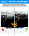 Autorder Dashboard Cover Mat For 2014-2021 Jeep Cherokee Accessories Flannel Dash Sunshade Glare Uv Rays Protector Not Fit