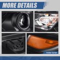 Auto Dynasty Factory Style Projector Headlight Lamp For Chevrolet Malibu 2016-2018 Driver Left Side Black Housing Amber Corner
