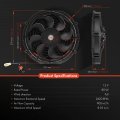 A-premium 10 Inch Electric Radiator Fan High 3000 Cfm 12v 80w With Thermostat Wiring Switch Relay Kit