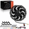 A-premium 10 Inch Electric Radiator Fan High 3000 Cfm 12v 80w With Thermostat Wiring Switch Relay Kit