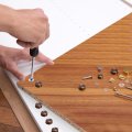 4pcs Brass Decorative Screws With Caps 16mm Mirror Cover Self-tapping For Furniture Cabinet Fixing Silver Tone 