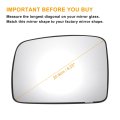 Car Rearview Left Driver Side Mirror Glass Replacement W Backing Plate Heated White For Land Rover Discovery 3 2004-2009
