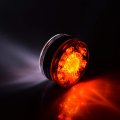 Astra Depot 2pcs Of 24 Led Double Face Light 3 Round Red Amber White Chrome Pedestal Lights Sealed Clear Lens Fender Mount Stop