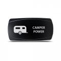 Ch4x4 Rocker Switch Camper Power Symbol Horizontal -red Led
