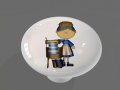 Gotham Decor Doing The Laundry Ceramic Drawer Knob 