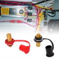 All76139 Battery Post Qiilu 1 Pair 3 8 Inch Stud Black Red Car Brass Remote Terminal For Trucks Boats Atvs