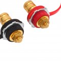 All76139 Battery Post Qiilu 1 Pair 3 8 Inch Stud Black Red Car Brass Remote Terminal For Trucks Boats Atvs