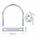 Uxcell Round U-bolt 1 Set 4 25 108mm Inner Width 136mm Length Steel M10 With Nut Plate