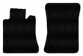 Front Carpet Floor Mats For Mercedes Benz 300sl 1990 1991 1992 1993 Black With Dark Beige Premium Edges Custom Fit 