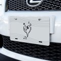 Graphics More Treble Bass Clef Heart Music Black White Novelty Metal Vanity Tag License Plate 