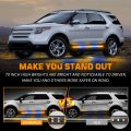 Xridonsen 2pcs 60 Inch Amber Blue Emergency Lights Strip 720 Led Running Board Strobe Flashing Warning Safety Waterproof Side