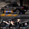Xridonsen 2pcs 60 Inch Amber Blue Emergency Lights Strip 720 Led Running Board Strobe Flashing Warning Safety Waterproof Side