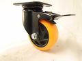 4 X 1-1 2 Swivel Caster Orange Polyurethane Wheel W Total Lock Brake 450lb Ea 