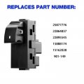Lcwrgs 2pcs Power Window Switch Passenger Front Right Rear Left Or Button For 2007-2013 Chevy Silverado Tahoe Suburban Gmc