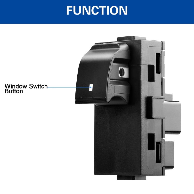 Lcwrgs 2pcs Power Window Switch Passenger Front Right Rear Left Or Button For 2007-2013 Chevy Silverado Tahoe Suburban Gmc