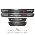 Dodge Challenger R T X-large Black Real Carbon Fiber 4 Pcs Universal Door Sill Step Protector Guard Decal Plates