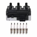 Ena Set Of 1 Ignition Coil With 6 Iridium Spark Plug For Volkswagen Corrado Eurovan Golf Jetta Passat Replacement Uf163 