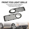 Topteng Front Bumper Fog Light Grill Grille Cover For Vw Beetle Convertible 2006-2010 1c0807683j 1c0807684b