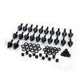 Httmt Mt215-016- Black Spike Fairing Bolts Kit Compatible With 2003-2006 Kawasak Ninja Zx6r Zx 636 Zx6rr