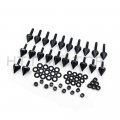 Httmt Mt215-016- Black Spike Fairing Bolts Kit Compatible With 2003-2006 Kawasak Ninja Zx6r Zx 636 Zx6rr