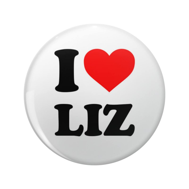 1080 Graphics I Love Liz Key Chain Double Sided Stainless Steel Keychain
