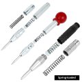 4 Pack Automatic Center Punch Tool Set Includes 5 6es Brass Shell Punch Mark Tile Cutter Pen And Carry Case