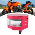 Qiilu Motorcycle Accessory Universal Brake Clutch Oil Cup Cylinder Fluid Tank Reservoir Bottle Red