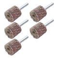 5pcs 80 Grit Aluminum Oxide Flap Sanding Wheels 1 In X Abrasive For Metal And Wood Fits Drills Die Grinders Grinding Polishing 