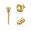 Uxcell Wood Screws M3 5 X 30mm Slotted Round Head Brass Self-tapping Screw 20 Pcs