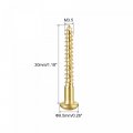 Uxcell Wood Screws M3 5 X 30mm Slotted Round Head Brass Self-tapping Screw 20 Pcs
