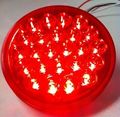4 In Mirror Finish Led Tail Light Red For Trucks And Trailers 24 Bright Diodes Fits Standard Rubber Grommet Right Position 