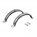 Uxcell 125-128mm Rigid Pipe Strap Clamps Carbon Steel Bracket Tube Clip M8 Nut Size For Water 4 Pcs