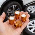 Jeep 4xe Tire Valve Stem Caps Set Of 4 White Logo On Golden Aluminum Official Licensed Universal Fit For Cars Suvs And Trucks 0 