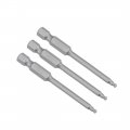 Uxcell 3 Pcs H2 5 5mm Ball End Screwdriver Bits S2 Steel Magnetic 2 6 Inch Long Drill Bit With 1 4 Hex Shank