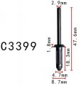 Autobahn88 Grille Rivet Compatible With Gm Oem 11588308 Pack Of 20