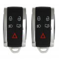 Ocpty 2 Pcs Flip Key Entry Remote Control Uncut Fob Shell Case Replacement For 07-15 Jaguar Xf Xk8 Xkr Xkless Smart Key W