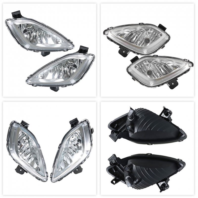 Fog Lights Assembly For Elantra 2011 2012 2013 2 Piece Set With Wiring Harness And Switch Kit Driver Passenger Side Clear