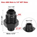 X Autohaux 2pcs An6 Male To 1 8 Npt Union Car Flare Reducer Hose Fitting Adapter Universal Aluminum Alloy Fuel Oil Line Pipe