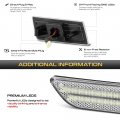 Vipmotoz White Full Led Side Marker Light Front Bumper Fender Parking Lamp Replacement For 2005-2014 Chrysler 300 Lx Chrome
