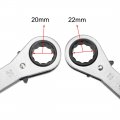 Uxcell Reversible Ratcheting Wrench 20mm X 22mm Double Box End Cr-v