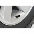 Ipick Image For Chevrolet Corvette C8 Logo In Black On Aluminum Cylinder-style Tire Valve Stem Caps