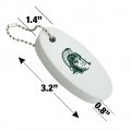 Graphics More Michigan State Sparty Head Floating Keychain Oval Foam Fishing Boat Buoy Key Float